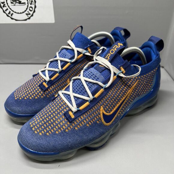 Nike Air VaporMax FK Flyknit 2021 New York Knicks FD0712 400 Men Sz 9 Preowned - Picture 3 of 14